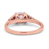 Wedding Ring Bridal Simulated Round Cubic Zirconia 925 Sterling Silver