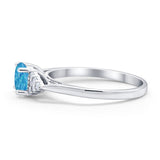 Wedding Ring Bridal Simulated Round Cubic Zirconia 925 Sterling Silver