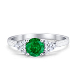 Wedding Ring Bridal Simulated Round Cubic Zirconia 925 Sterling Silver