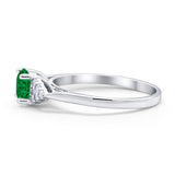 Wedding Ring Bridal Simulated Round Cubic Zirconia 925 Sterling Silver