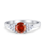 Wedding Ring Bridal Simulated Round Cubic Zirconia 925 Sterling Silver