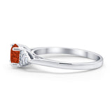 Wedding Ring Bridal Simulated Round Cubic Zirconia 925 Sterling Silver