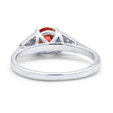 Wedding Ring Bridal Simulated Round Cubic Zirconia 925 Sterling Silver