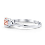 Wedding Ring Bridal Simulated Round Cubic Zirconia 925 Sterling Silver