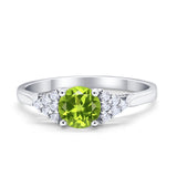 Wedding Ring Bridal Simulated Round Cubic Zirconia 925 Sterling Silver