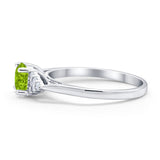 Wedding Ring Bridal Simulated Round Cubic Zirconia 925 Sterling Silver