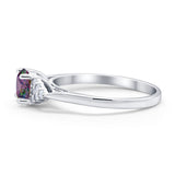 Wedding Ring Bridal Simulated Round Cubic Zirconia 925 Sterling Silver