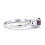 Wedding Ring Bridal Simulated Round Cubic Zirconia 925 Sterling Silver