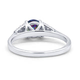 Wedding Ring Bridal Simulated Round Cubic Zirconia 925 Sterling Silver