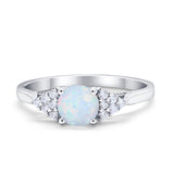 Wedding Ring Bridal Simulated Round Cubic Zirconia 925 Sterling Silver