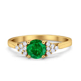 Wedding Ring Bridal Simulated Round Cubic Zirconia 925 Sterling Silver