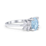 Art Deco Oval Engagement Ring Simulated Cubic Zirconia 925 Sterling Silver