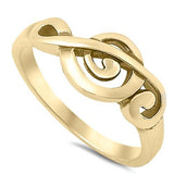 Music Note Ring Band 925 Sterling Silver Choose color