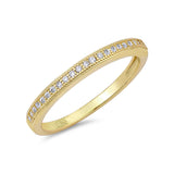 Half Eternity Wedding Band Ring 925 Sterling Silver Round CZ Choose Color - Blue Apple Jewelry