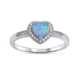 Halo Promise Ring 925 Sterling Silver Round CZ Choose Color - Blue Apple Jewelry