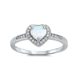 Halo Promise Ring 925 Sterling Silver Round CZ Choose Color - Blue Apple Jewelry