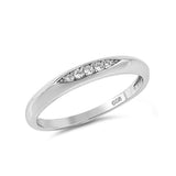 3mm Eternity Band Ring Unisex Men Women Round Cubic Zirconia 925 Sterling Silver - Blue Apple Jewelry