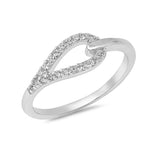 Fashion Ring Round Cubic Zirconia 925 Sterling Silver