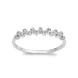 New Design 3mm Half Eternity Wedding Engagement Band Ring Bezel Round 925 Sterling Silver Choose Color