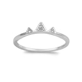 New Design Fashion Triangle Ring Band Round 925 Sterling Silver