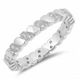 3mm Eternity Design Band Ring Round 925 Sterling Silver