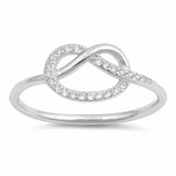 Ocean Beach Wave Ring Round Cubic Zirconia 925 Sterling Silver Choose Color