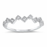 Zing zag CZ Sterling silver band