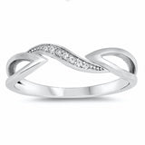 Fashion Ring Round Cubic Zirconia 925 Sterling Silver Choose Color