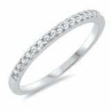2mm Half Eternity Wedding Band for Ring Round 925 Sterling Silver Choose Color