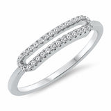 Fashion Ring Round Cubic Zirconia 925 Sterling Silver Choose Color