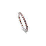 Full Eternity Stackable Wedding Band Ring 925 Sterling Silver