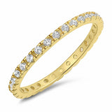 2mm Full Eternity Band Ring Round 925 Sterling Silver Choose Color