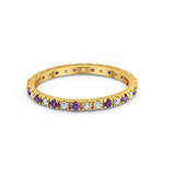 Eternity Wedding Art Deco Round Ring Simulated Cubic Zirconia 925 Sterling Silver