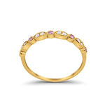 Half Eternity Wedding Ring Art Deco Simulated Cubic Zirconia 925 Sterling Silver