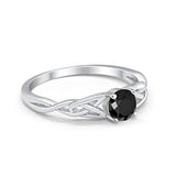Solitaire Trinity Engagement Ring Simulated Cubic Zirconia 925 Sterling Silver