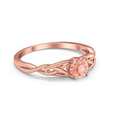 Solitaire Trinity Engagement Ring Simulated Cubic Zirconia 925 Sterling Silver