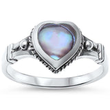 Celtic Design Heart Ring 925 Sterling Silver Choose Color Heart Promise Ring