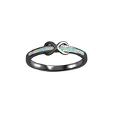 Infinity Knot Ring Lab Created Opal 925 Sterling Silver
