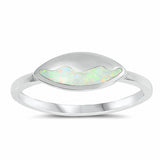 Wave Design Ring Lab Created Opal 925 Sterling Silver