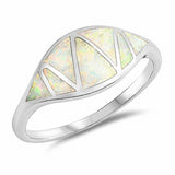 Fashion Created Opal Ring 925 Sterling Silver  (8mm)