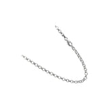 1.4MM 016 Rhodium Plated Rolo Chain .925 Sterling Silver Length "16-22"