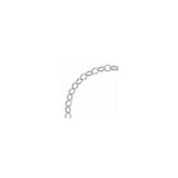 2MM 025 Rhodium Plated Rolo Chain .925 Sterling Silver Length "16-20"