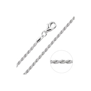 3MM 060 Rope Chain .925 Solid Sterling Silver Sizes "7-30"