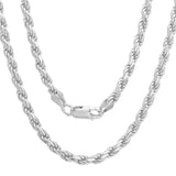 1.6MM 035 Rope Chain .925 Solid Sterling Silver Sizes "16-30"