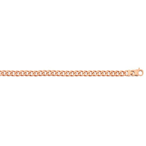 Curb Chain Rose Gold Plated 925 Sterling Silver