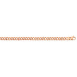 1.3MM Rose Gold Curb Chain .925 Solid Sterling Silver Length "16-22" Inches