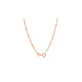 1.5MM 040 Figaro Rose Gold Chain .925 Sterling Silver Length 