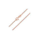 1.8MM 020 Rose Gold Rolo Chain .925 Sterling Silver Length 