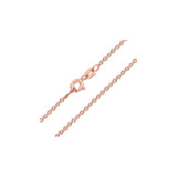 1.8MM 020 Rose Gold Rolo Chain .925 Sterling Silver Length "16-20" Inches