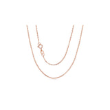 1.8MM 020 Rose Gold Rolo Chain .925 Sterling Silver Length "16-20" Inches